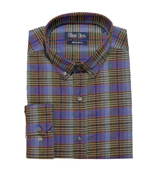 Chemise Flanelle Coton - Carreaux Multicolores