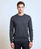 Pull gris col rond-100% laine vierge Zegna lana Baruffa