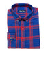 Chemise en Flanelle Homme bleu / rouge | Chaude et Confortable