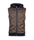 Gilet marron avec capuche amovible