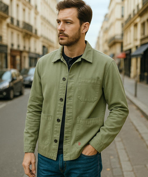 Veste verte 'Broad Bro ' en Sergé de Coton