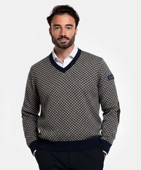 Pull col V en laine italienne - Élégance Made in Italy