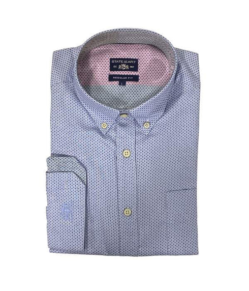 Chemise à motif bleu