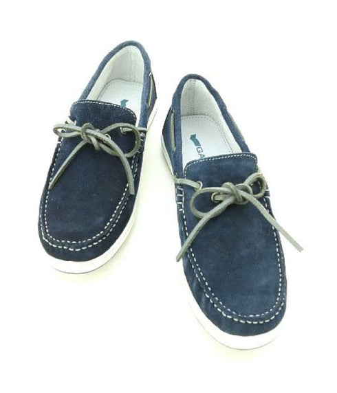 Chaussure bateau en Daim bleu
