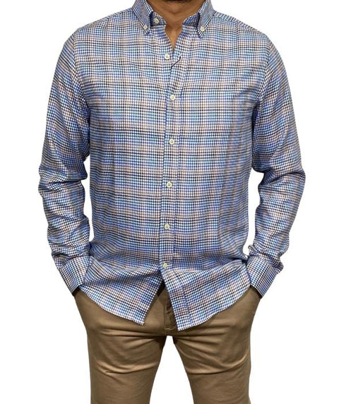 Chemise pied de poule multi couleur