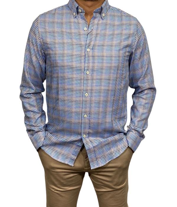 Chemise pied de poule multi couleur