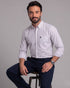 Chemise homme à Rayures Violettes en Pur Coton