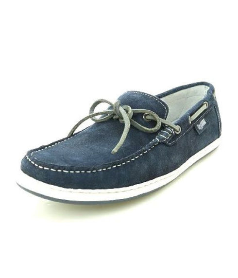 Chaussure bateau en Daim bleu