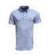 Polo Piqué En Coton Stretch bleu ciel