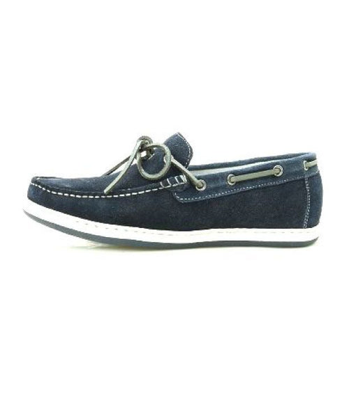 Chaussure bateau en Daim bleu