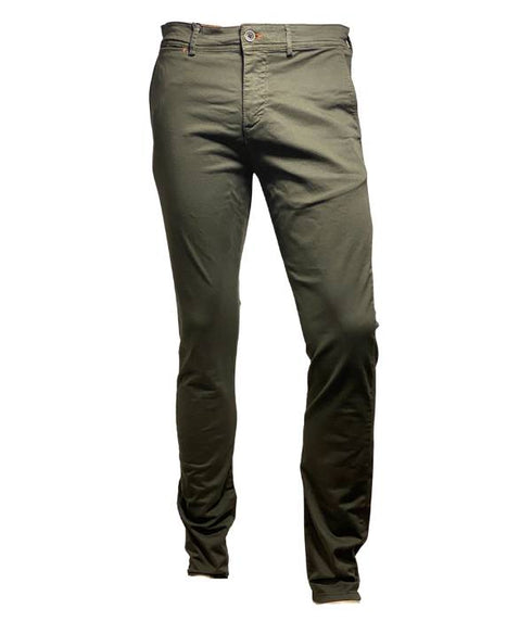 Pantalon chino vert regular fit