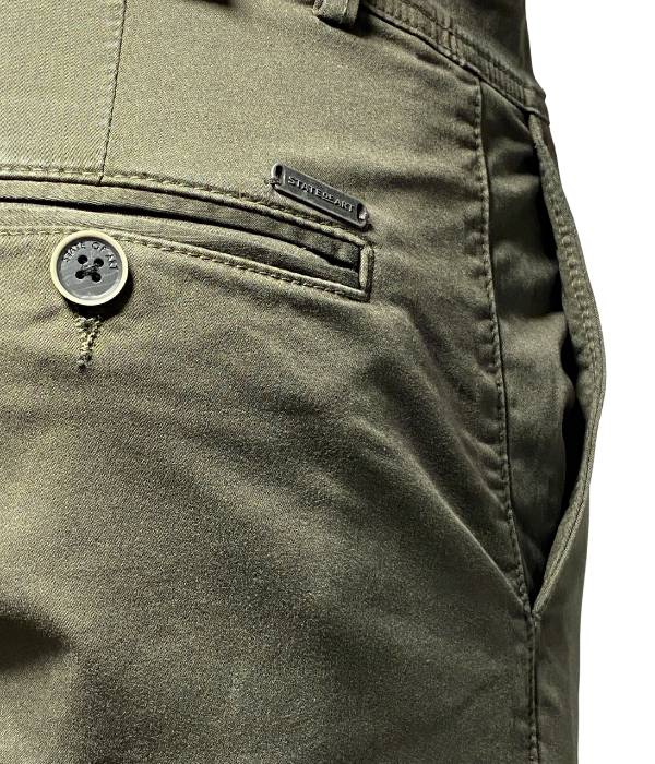 Pantalon cargo straight en coton fille vert clair