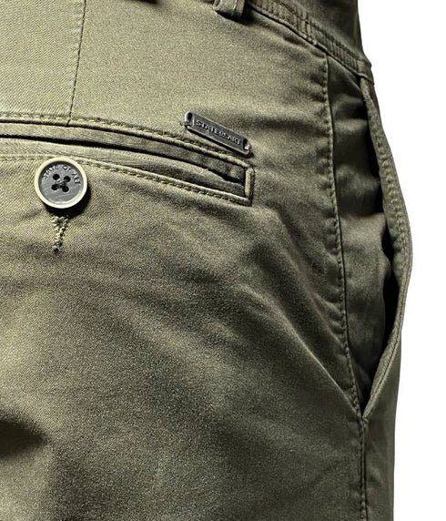 Pantalon chino vert regular fit