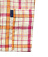 chemise manches courtes lin à carreaux multicolor orange - col boutonné