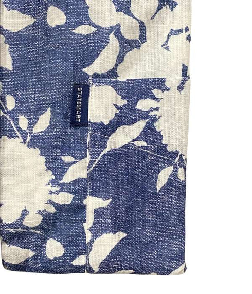 Chemise manches courtes en lin à motif floral