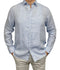 Chemise Amalfi en lin bleu harbor classic fit