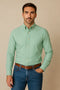 Chemise Oxford vert unie