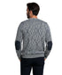 Pull col V homme cloud ciel et gris - made in Italy