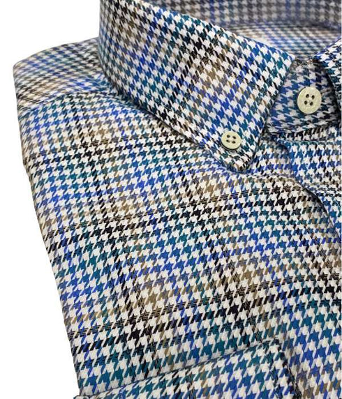 Chemise pied de poule multi couleur