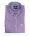 Chemise carreaux violet demi manche