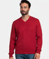 Pull rouge en pure coton FILO DI SCOZIA - made in Italy