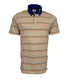 Polo piqué beige à rayure
