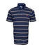 Polo piqué bleu à rayure