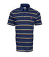 Polo piqué bleu à rayure
