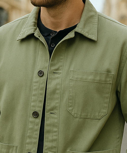 Veste verte 'Broad Bro ' en Sergé de Coton