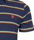 Polo piqué bleu à rayure