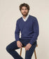 Pull homme GREEN COAST bleu laine mérinos Made in Italy