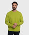 Pull Homme Vert – Laine Mérinos & Acrylique | Made in Italy