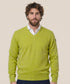 Pull Homme GREEN COAST Col V – Laine Mérinos & Acrylique | Made in Italy