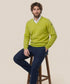 Pull Homme GREEN COAST Col V – Laine Mérinos & Acrylique | Made in Italy