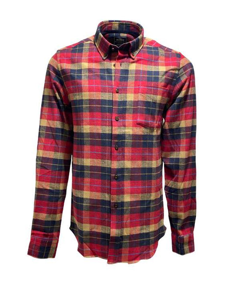 Chemise à carreaux flanelle coupe régular