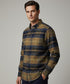Chemise en Flanelle brun / blue Homme Hiver | Chaude et Confortable