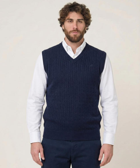 Gilet Homme GREEN COAST – 100% Coton Filo di Scozia | Made in Italy