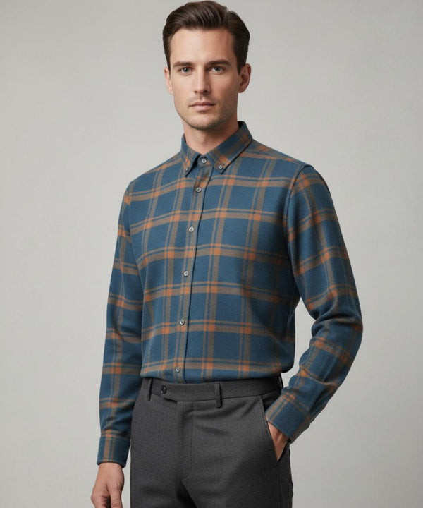 Chemise flanelle bleue – Hiver