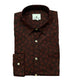 Chemise Homme 100% Coton à Motifs Floraux Abstraits Noir & Bordeaux