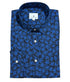 Chemise Homme 100% Coton à Motifs Floraux Abstraits Bleu & Bleu Roi