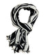Écharpe blanc et noir unisexe