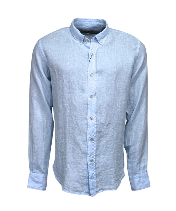chemise bleu Ciel en pure lin organique classic fit