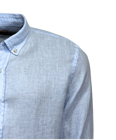 chemise bleu Ciel en pure lin organique classic fit