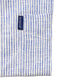 Chemise manches courte en lin rayé bleu blanc - col boutonné