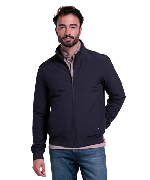 Jacket Padded Bomber bleu