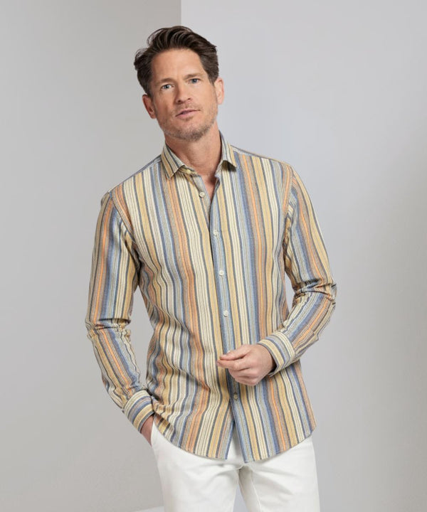 Chemise Oxford rayée multicolore