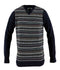 Pull col V lana wool bi-color