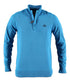 Pull uni avec fermeture zip de couleur bleu clair