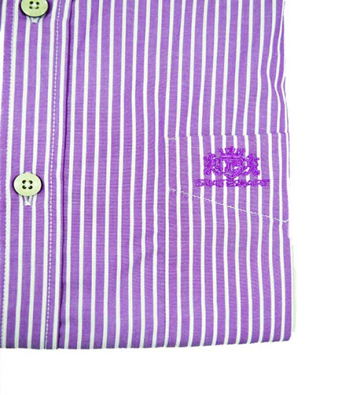 Chemise en coton à rayures