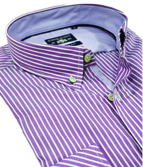 Chemise en coton à rayures